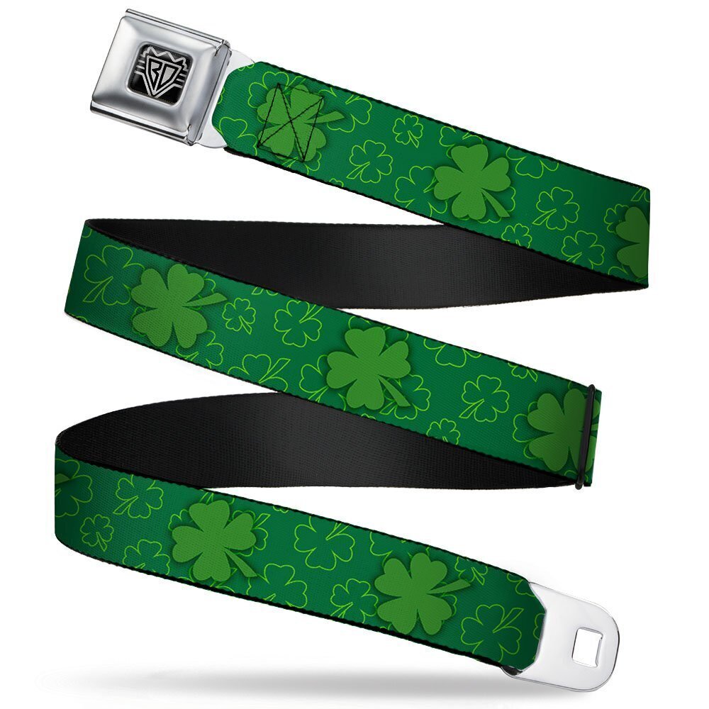 3514 Unisex-Adult's Seatbelt Belt St Regular, Strip Pat's Clovers Scattered
